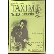 TAXIM Catalogue and Magazine Nr. 20 August/September 1981 (in German) Gary P. Nunn, Murray Head, Walter Horton, Wilderness Road